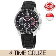 [Time Cruze] Seiko SSB347 Chronograph Quartz Black Silicone Strap Black Dial Men Watch SSB347P1 SSB347P