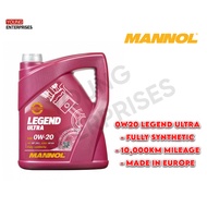 MANNOL SAE 0W-20 LEGEND ULTRA 4L FULLY SYNTHETIC API SP (RC) ILSAC GF-GA 0W20