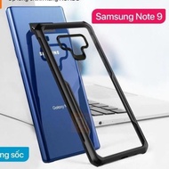 Xundd Samsung note 8 / note 9 Case, Transparent Back, Rubber Bezel - Black