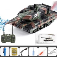 PROMO - Mainan Anak Rc Mobil Tank Military Nembak Asap Sound Lampu Besar Mainan Remote Control Toys