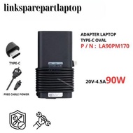 90W Type-C Adapter Charger Del Latitude 9510 2-in-1 Type-C 20V 4.5A 90W