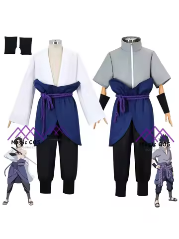 Uchiha Sasuke Hot Sale Cosplay Costume with Wig Anime Suit for Adult and Children Halloween New Arri
