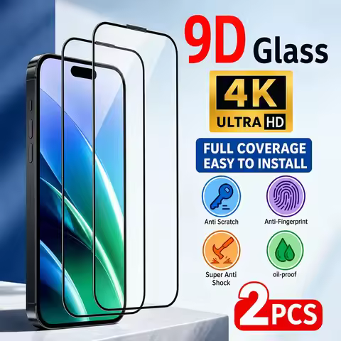 2PCS Tempered Glass For iPhone 16 16 Plus 16e 17 17e 18 Screen Protector For iPhone 16 Pro 16 Pro Ma