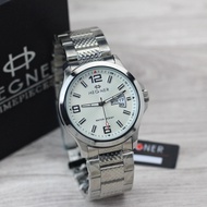 Jam tangan Pria Hegner 1207 tali rantai tanggal hari aktif original