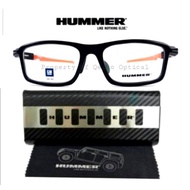 Original Hummer Men's Glasses Frame H741-C4 S52 M.Black Orange - Wide Sporty Model