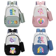 Care Bears Cute Cartoon 2-piece Backpack Large Capacity Pencil Box and Backpack Student Daily Statio