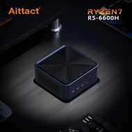 MINI PC AMD R5 6600H DDR5 NVMe Dual HDMI DP 4K Wifi6 WDesktop Gaming Computer