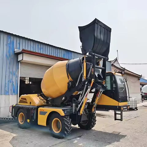 3.2 Cubic Meters Mobile Portable Self Loading Cement Concrete Mixer Truck Machines