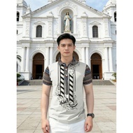 Philippine Ethnic/Tribal Modern Barong Polo Shirt For Men Short Sleeve Men's Polo And Henley Shirts