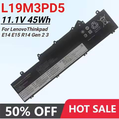 L19M3PD5 45WH New Laptop Battery for Lenovo Thinkpad E14 E15 R14 Gen 2 5B10X02594 5B10X02606 TP00117