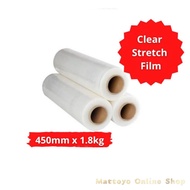 CLEAR STRETCH FILM WRAPPING FILM 450MM X 1.8KG