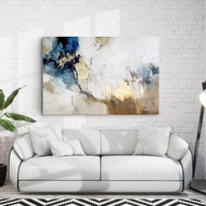 藍金畫 | 藍金抽象 | 藍色抽象牆藝術 | 雪崩 4