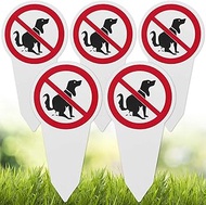 Pack of 5 Sign Dogs Kacken verboten, 30 x 15 cm, No Dog Waste Sign, Dog Prohibition Signs Can Also B