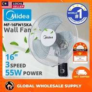 MIDEA MF-16FW15KA 16" Kipas Dinding Wall Fan Jimat Elektrik  Oscillation Fan Bilah Kipas Besar Dapur Kitchen Living Room