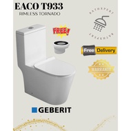 EACO T933 RIMLESS TORNADO FLUSH TOILET BOWL