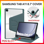 Samsung Tab A11 8.7inch / Tab A9 Transparent Acrylic Pen Slot Cover Samsung Tab A11/ A9 8.7 Protecto