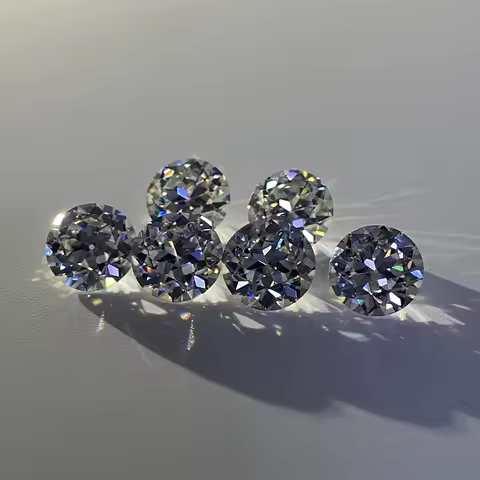 8mm 2ct Round Old European Cut Moissanite White D VVS1 GRA Moissanite Diamond On Sale