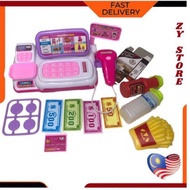 Cashier Cash Register Kids Toys Supermarket With Food / Kaunter Niaga Mainan Supermarket Mall Termas