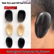 WENY 2Pcs Hair Dying Ear Covers, Baby Bath Tool Plastic Ear Protector Cover Caps,  Waterproof Reusab