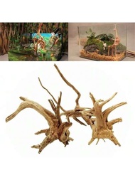 1入木製天然樹幹漂流木,水族箱魚缸植物樁水族箱裝飾景觀裝飾