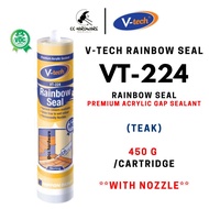 [READY STOCK] VT224 RAINBOW SEAL SEALANT ACRYLIC SEALANT | TEAK COLOUR | 450GM | VT-224 | V-TECH |