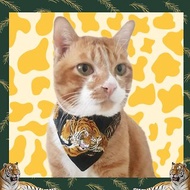 Tiger japanese style Bandana Cat Collar with Breakaway Safety Buckle