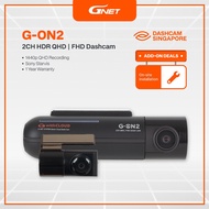 GNET G-ON 2 Dual-Channel Quad HD 2K + 1080p Dashcam [Made-in-Korea] | [Installation Inclusive]