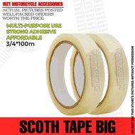 WZT 100METERS (3/4-2.4CM )CLEAR SCOTCH TAPE / PACKING TAPE ADHESIVE TAPE