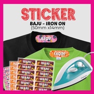 Sticker Label Baju & Iron On Label, Pelekat Nama Baju,Iron on patch,Nama Baju Sekolah,Sticker Iron O