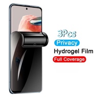 Xiaomi PocoX7 PocoM7 PocoC75 3Pcs 999D Full Cover Anti Spy Privacy HD Clear Soft Hydrogel Film For X