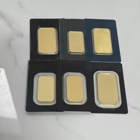 Non-Magnetic Gold Coin Bullion Switzerland 1oz/2.5g/5g/10g/20g/50g/100g 24K Gold Plated Bar Sealed C