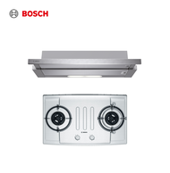 Bosch Bundle DHI923GSG +  PBD7251SG Built In Stainless Steel Telescopic Slimline Kitchen Hood 90cm width + 2 Burner Gas Hob, Town Gas  2 years local warranty