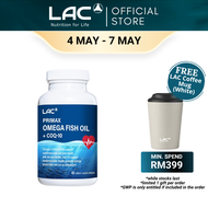 [Expiry Apr 2027] LAC Primax Omega Fish Oil + CoQ-10 (60 Enteric Coated Softgels) for Blood Pressure