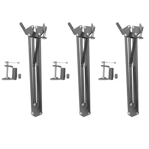 M05K 3X Adjustable Desktop Clamp Suspension Boom Scissor Arm Mount Stand Holder For Logitech Webcam 