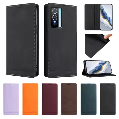 Wallet Magnetic Flip Leather Case For VIVO Y78 Y77e Y77 Y76 Y75 Y72 Y70s Y56 Y55 Y55s Y53s Y52s Y51 