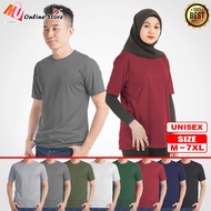 MU BAJU JERSEY PLAIN LENGAN PENDEK DEWASA / JERSEY KOSONG UNISEX / JERSEY ROUND NECK / SHORT SLEEVES