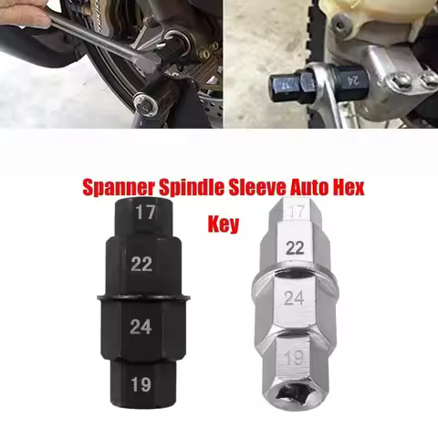 Durable 4-In-1 Hex Key Socket 17 19 22 24mm Multi Purpose Spindle Driver Removal Repair Wrench