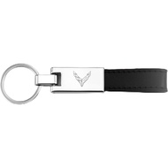 SR1 Performance C8 Corvette Leather Loop Key Chain - Officially Licensed Chevrolet Key Chain