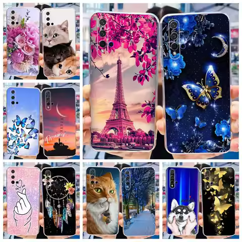For Huawei Honor 20 Case YAL-L21 YAL-AL00 Luxury Painted Cover Soft Silicone Phone Case For Huawei N