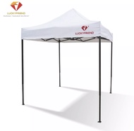 เต็นท์พับได้ Luckyfriend โครงเต้นท์ธรรมดาขนาด 2x2 เมตร (สีดำ) + ผ้าใบ 800D ชุดเต็นท์พับแบบประหยัด คุ