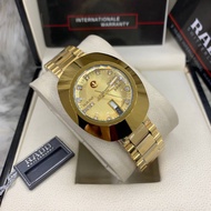 นาฬิกา ราโด้ระบบออโตเมติก รุ่น เดียสตาร์ หน้าปัดสีทอง gold dial diamond 38 mm men’s Watch รับประกันภ