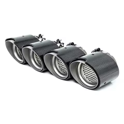 4pcs Set M Performance Gloss Carbon Fiber Exhaust Tips For BMW M2 G87 M3 G80 G81 M4 G82 G83 2021+