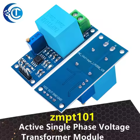 Active Single Phase Voltage Transformer Module AC Output Voltage Sensor for Arduino Mega ZMPT101B 2m
