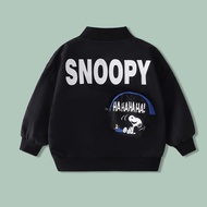 卡通人物史努比時尚小包包飛行外套-大笑SNOOPY-黑色