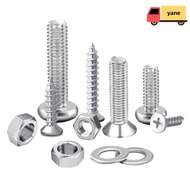 YANE Cross Head Screw, Repair Tools Parts Stainless Steel Household Screw Set, Durability Hand Tools