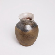 明芽窯 l 柴燒古銅萩釉酒壺 黑 金 清酒壺 陶壺 酒壺 酒器 H7