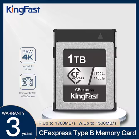 KingFast CFexpress Type B Memory Card 128GB 256GB 512GB 1TB CF Express Digital Memory Card for Digit