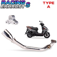 Scooter sym kymco 125 scooter exhaust gy6 125cc 150cc new high performance black short exhaust 152qm