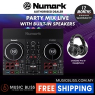 Numark Party Mix Live DJ Controller with Built-in Light Show & Speakers, DJ Set with 2 Decks, DJ Mix