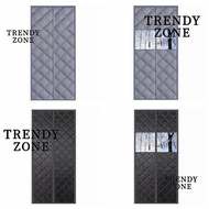TRENDYZONE Door Curtain, Cotton Soundproof Magnetic Curtain,  No Punching Thickened Windproof Air Co